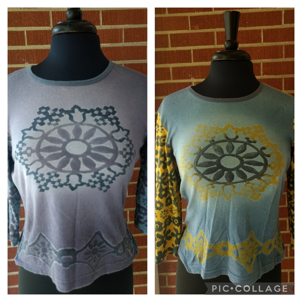 Two 90s Vintage Boho Flower Power Shirts by Next Era Clothing